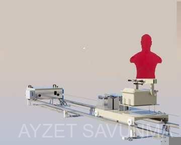 Raylı hedef taşıma ve geri çekme sistemi